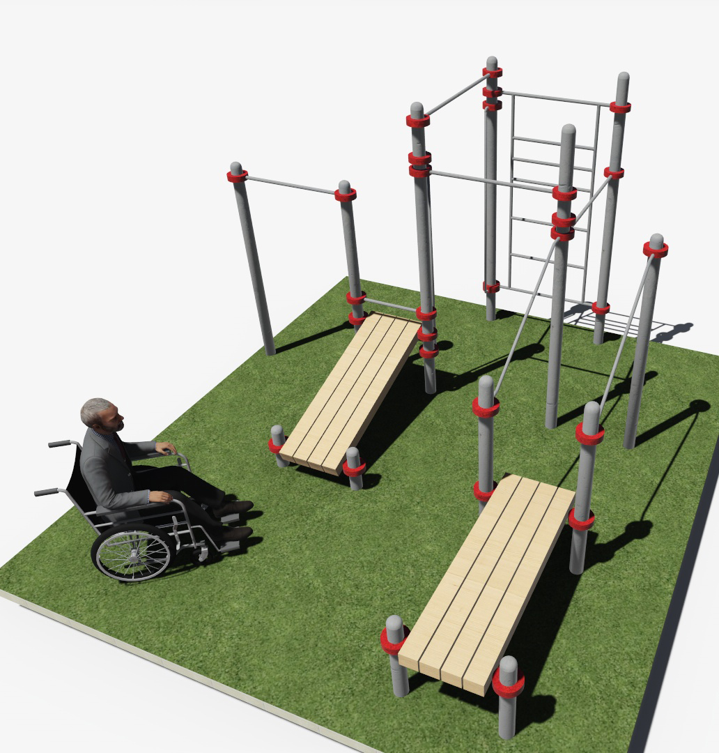 Проект спортивный инвентарь. Скамейка для инвалидов опорников. Уличные спортивные тренажеры. Оборудование для инвалидов уличное. Спортплощадка для инвалидов.
