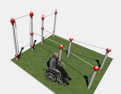 Комплекс Воркаут для инвалидов-колясочников 3,4м×3,8м×2,3м