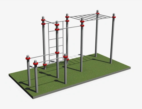 Два турника, шведская стенка, рукоход и брусья СК021