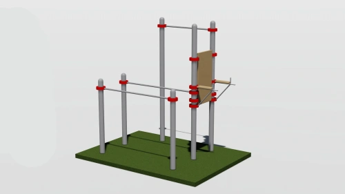 Уличный турник, брусья и вертикальный пресс